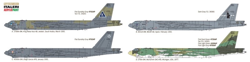 Italeri B-52G Stratofortress Ref 1378 Escala 1:72