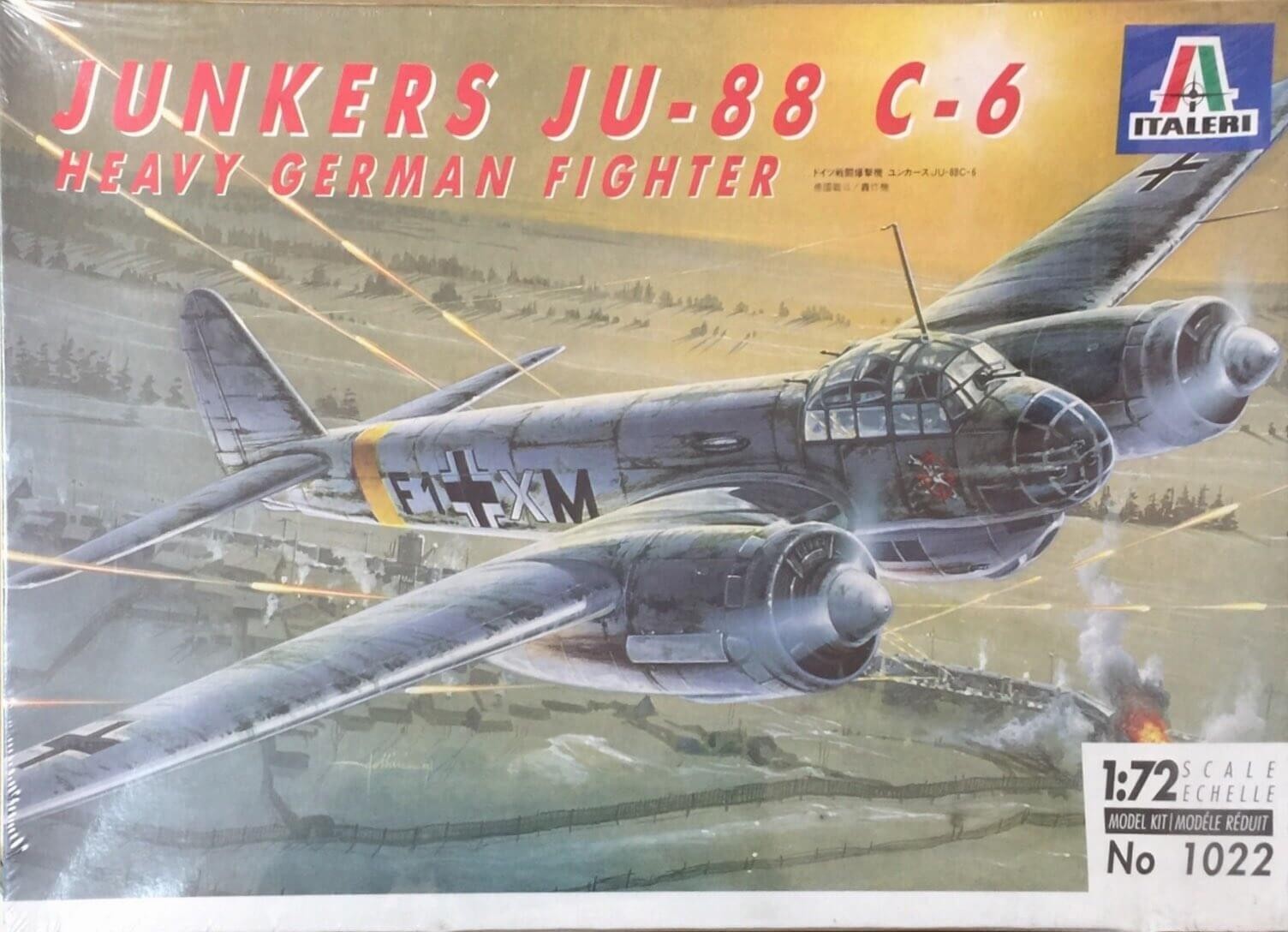 Italeri Jukers Ju-88 C-6 Heavy German Fighter Ref 1022 Escala 1:72