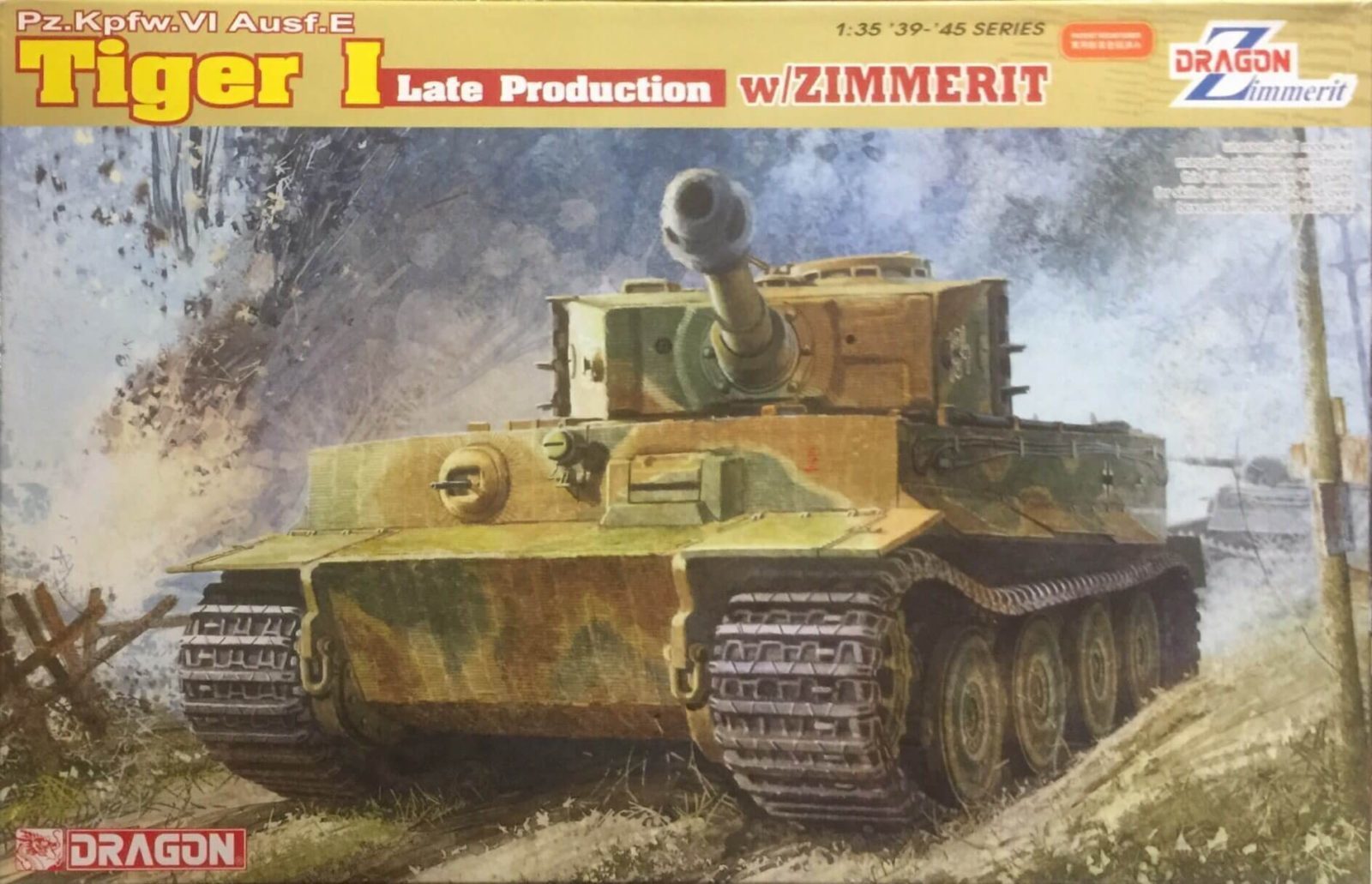 Dragon Pz.Kpfw.VI Ausf.E Tiger I Late Production w/Zimmerit Ref 6383 Escala 1:35