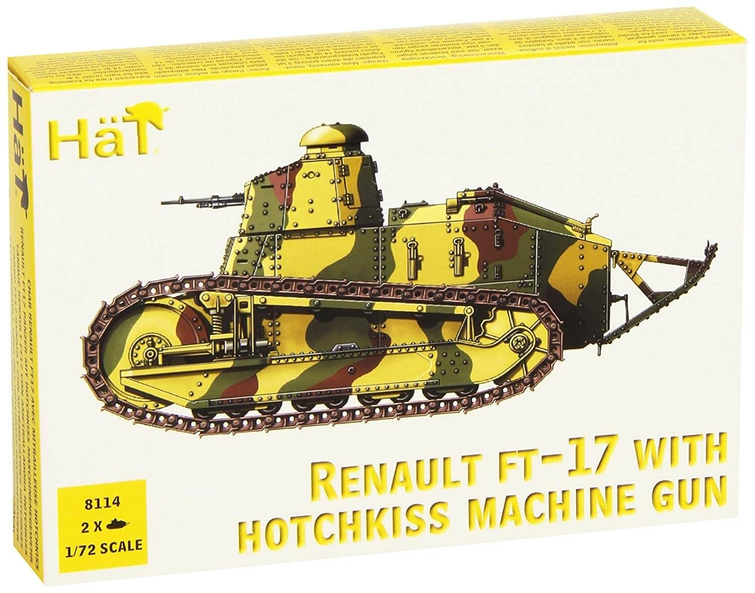 Hat Renault FT-17 with Hotchkiss Machine Gun Ref 8114 Escala 1:72