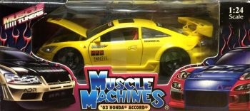 Muscle Machines 03 Honda Accord Yellow Escala 1:24