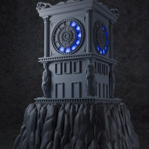 Torre Reloj Fuego Santuario Replica con Luz Saint Seiya Saint Cloth Myth