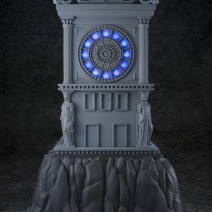 Torre Reloj Fuego Santuario Replica con Luz Saint Seiya Saint Cloth Myth