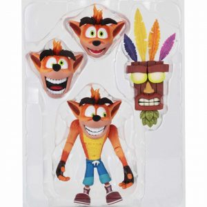 Crash Bandicoot Ultra Deluxe Figura 14 CM Scale Action Figure Crash With Aku Aku Mask