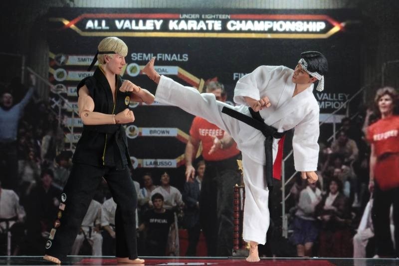 Karate Kid 1984 All-Valley Karate Championships Tournament Cloth 20 Cm Action Figure 2 Pack