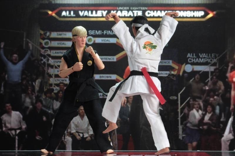 Karate Kid 1984 All-Valley Karate Championships Tournament Cloth 20 Cm Action Figure 2 Pack