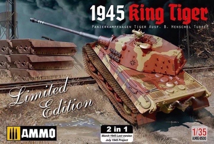 Ammo KING TIGER 2 en 1 Panzerkampfwagen Tiger Ausf. B. Torre Henschel