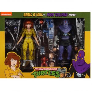 April O-Neil & Foot Soldier Pack 2 Scale Action Figure TMNT Cartoon Series 3