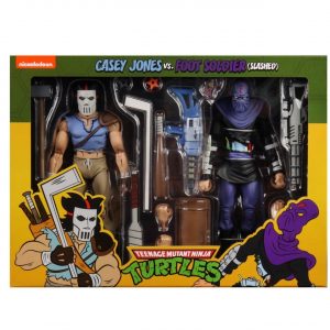 Casey Jones & Foot Soldier Pack 2 Scale Action Figure TMNT Cartoon Series 3