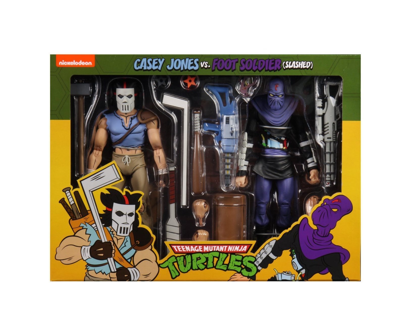 Casey Jones & Foot Soldier Pack 2 Scale Action Figure TMNT Cartoon Series 3