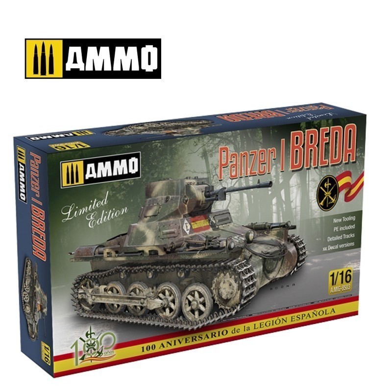 AMMO Panzer I Ausf. A Breda, Spanish Civil War light tank Rf 8503 Escala 1:16