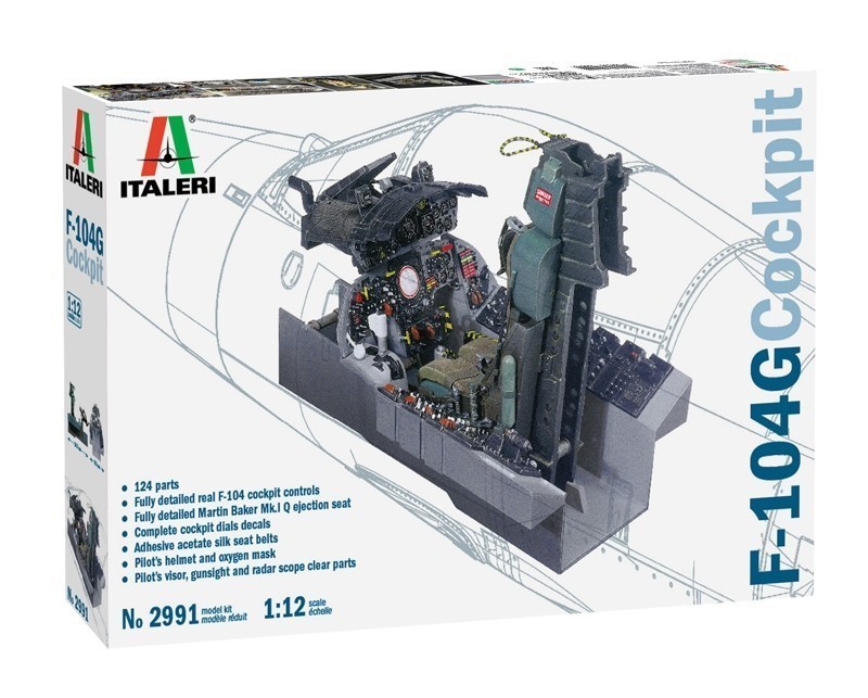 Italeri F-104G Cockpit Ref 2991 Escala 1:12