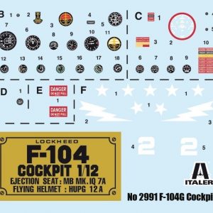 Italeri F-104G Cockpit Ref 2991 Escala 1:12