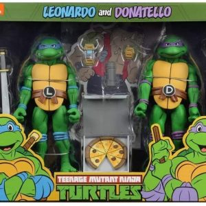 Leonardo & Donatello Pack Scale Action Figure TMNT Cartoon Series 2