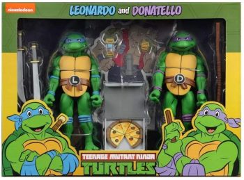 Leonardo & Donatello Pack Scale Action Figure TMNT Cartoon Series 2