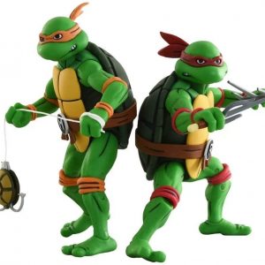 Raphael & Michelangelo Pack Scale Action Figure TMNT Cartoon Series 2