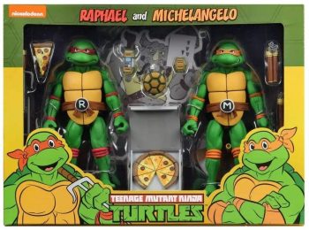 Raphael & Michelangelo Pack Scale Action Figure TMNT Cartoon Series 2