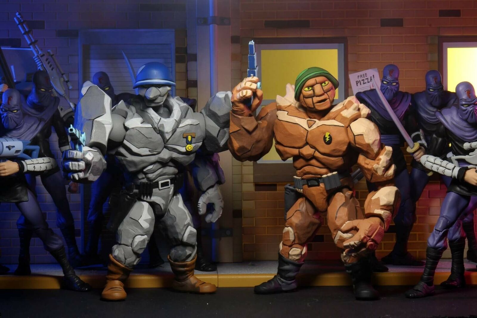 Traag & Granitor Pack 2 Scale Action Figure TMNT Cartoon