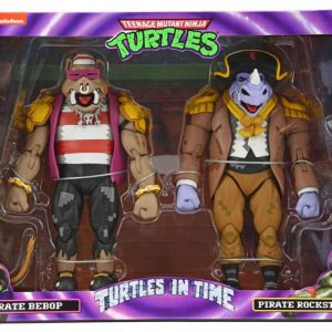 Pirate Rocksteady & Bebop Pack 2 Scale Action Figures TMNT Turtles in Time
