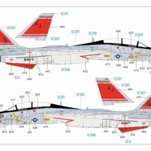 G.M.H US Navy F-14D VF-31 Sunset Farewell Flight /w special Decal