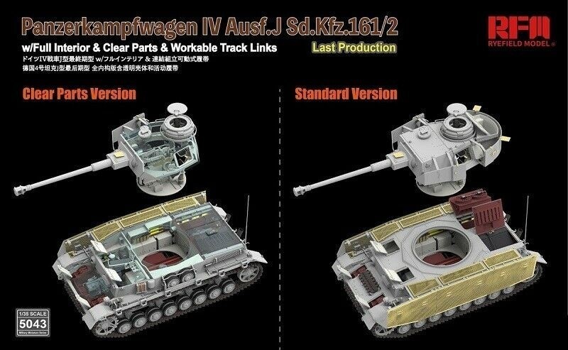 RFM Pz.Kpfw.IV Ausf. J Last Production with Full Interior & Clear Parts & Workable Track Link