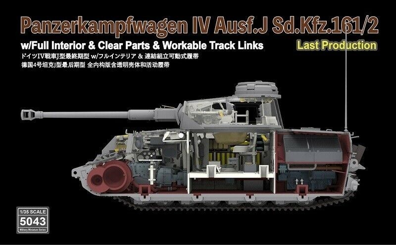 RFM Pz.Kpfw.IV Ausf. J Last Production with Full Interior & Clear Parts & Workable Track Link