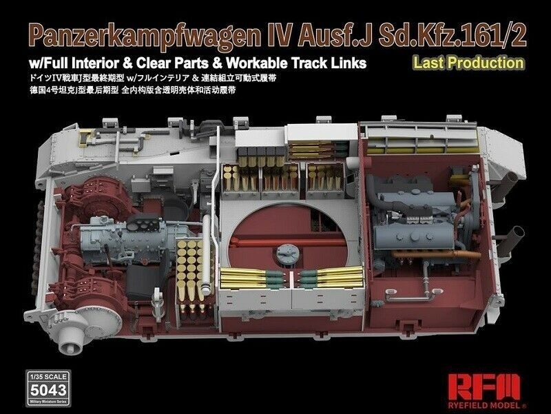 RFM Pz.Kpfw.IV Ausf. J Last Production with Full Interior & Clear Parts & Workable Track Link