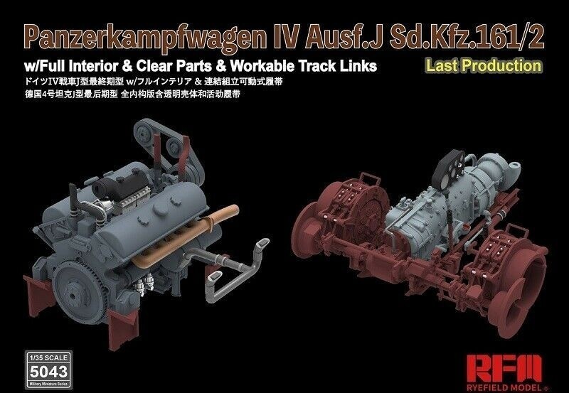 RFM Pz.Kpfw.IV Ausf. J Last Production with Full Interior & Clear Parts & Workable Track Link