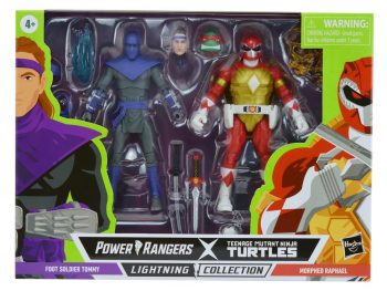 Power Rangers X Teenage Mutant Ninja Turtles Lightning Collection Morphed Raphael and Foot Soldier Tommy
