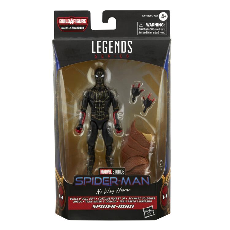 Marvel Legends Spiderman Negro Juguete Black Gold Suit Spider-Man