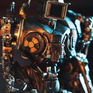 Robocain Battle Damaged Robot RoboCop 2 Previews Exclusive Figure Scale 1/18