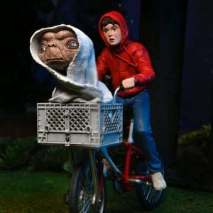 Elliot & E.T. on Bicycle E.T. 40th Anniversary Scale Action Figure