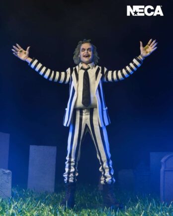 Beetlejuice Black and White Striped Suit Scale Action Figure