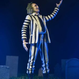 Beetlejuice Black and White Striped Suit Scale Action Figure