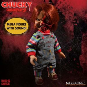 Talking Pizza Face Chucky Child’s Play 3 Mezco Designer Series Mega Scale