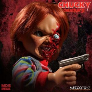 Talking Pizza Face Chucky Child’s Play 3 Mezco Designer Series Mega Scale