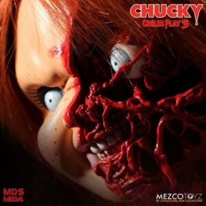 Talking Pizza Face Chucky Child’s Play 3 Mezco Designer Series Mega Scale