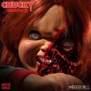 Talking Pizza Face Chucky Child’s Play 3 Mezco Designer Series Mega Scale