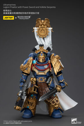 Ultramarines Legion Praetor with Power Sword and Volkite Serpenta Warhammer The Horus Heresy