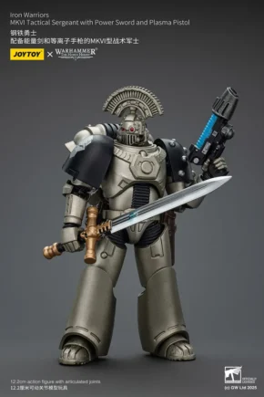 Iron Warriors MKVI Tactical Sergeant with Power Sword and Plasma Pistol Warhammer The Horus Heresy